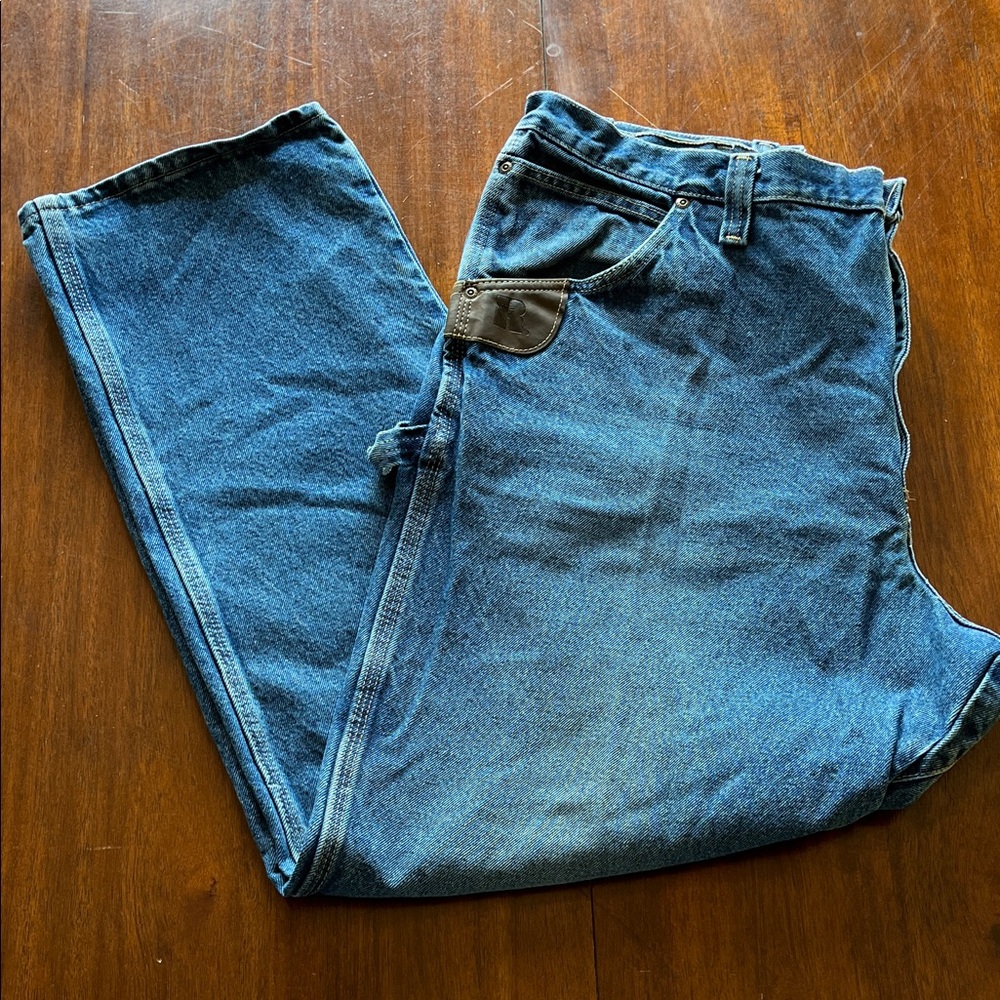 VTG Wrangler Riggs Workwear Denim Jeans Size 42X32